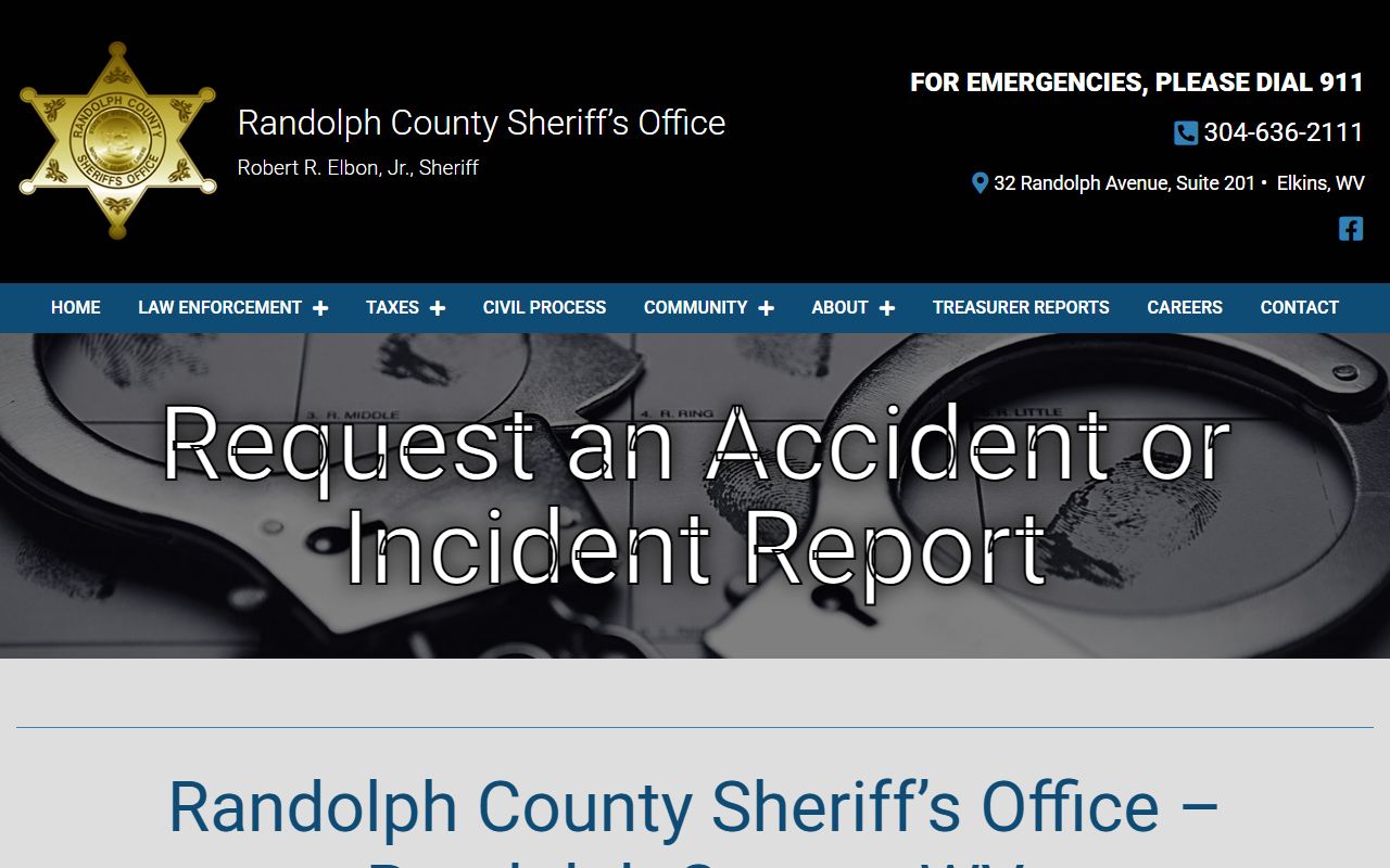 Randolph County sheriff report request fees for inmate-related incident records